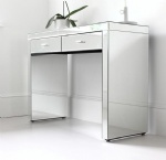 Modern glass venetian mirrored art deco console table and desk