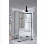 Modern glass venetian mirrored art deco tallboy chest and tall boy cabinet furniture