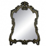 Antiqued art distressed wall decorative mirror and ancient french mantle wooden framed mirrors