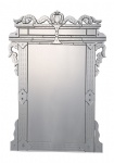 Glass beveled salon wall ornate venetian mirror and big wooden framed deco mirrors