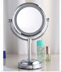 Led lighted magnifying free standing shaving mirror and light bathroom makeup floor mirrors